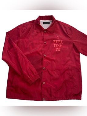 Kanye West I Feel Like Ye Red Coach Jacket Windbreaker Men's Size M Fancyqube